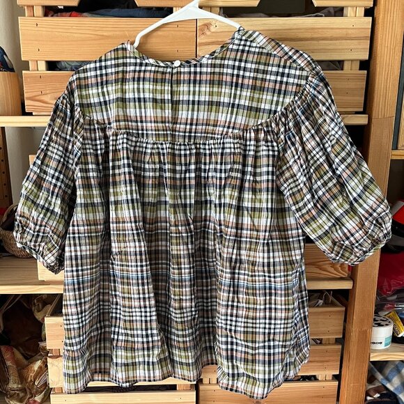 Kowtow Frances Top Vista Check NWT - Picture 3 of 5